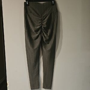 High-Waisted‎ Butt Lift Leggings Size M Army Green